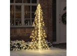 Vidaxl Albero Di Natale Con 240 Led Bianco Caldo 180 Cm Pet
