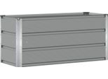 Vidaxl Fioriera Grigio Chiaro 100 X 40 X 45 Cm In Acciaio