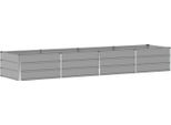 Vidaxl Fioriera Grigio Chiaro 320 X 80 X 45 Cm In Acciaio
