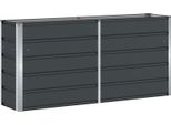 Vidaxl Fioriera Antracite 160 X 40 X 75 Cm Acciaio