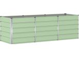 Vidaxl Fioriera Verde 240 X 80 X 75 Cm In Acciaio