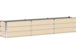 Vidaxl Fioriera Avorio 240 X 40 X 45 Cm In Acciaio