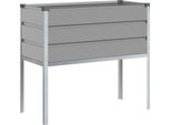 Vidaxl Fioriera Grigio Chiaro 100 X 45 X 90 Cm Acciaio Zincato
