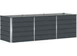 Vidaxl Fioriera Antracite 240 X 80 X 75 Cm Acciaio