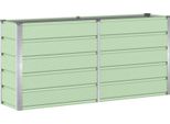 Vidaxl Fioriera Verde 160 X 40 X 75 Cm In Acciaio