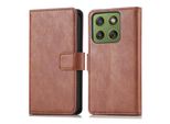 Custodia Per Cellulare Imoshion Per Motorola Edge 70 - Flip Cover Libreria Flip - Marrone