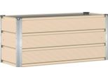 Vidaxl Fioriera Avorio 100 X 40 X 45 Cm In Acciaio