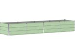 Vidaxl Fioriera Verde 320 X 80 X 45 Cm In Acciaio