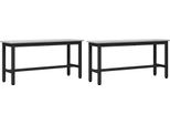 Syfax™ Panchina Da Pranzo 2 Pcs Grigio Sonoma 100 X 32,5 X 48,5 Cm
