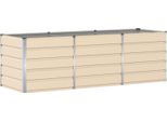 Vidaxl Fioriera Avorio 240 X 80 X 75 Cm Acciaio