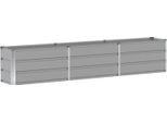 Vidaxl Fioriera Grigio Chiaro 240 X 40 X 45 Cm In Acciaio