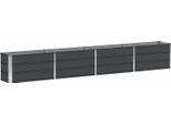 Vidaxl Fioriera Antracite 320 X 40 X 45 Cm In Acciaio
