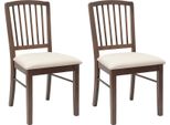 Vidaxl Sedie Da Pranzo 2 Pezzi Marrone Chiaro 50 X 52,5 X 91 Cm