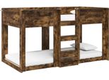 Vidaxl Letto A Castello Per Bambini Rovere Fumé 75 X 190 Cm
