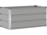 Vidaxl Fioriera Grigio Chiaro 100 X 50 X 45 Cm Acciaio Zincato