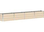 Vidaxl Fioriera Avorio 320 X 40 X 45 Cm In Acciaio