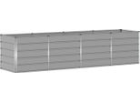 Vidaxl Fioriera Grigio Chiaro 240 X 80 X 75 Cm Acciaio
