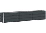 Vidaxl Fioriera Antracite 240 X 40 X 45 Cm In Acciaio