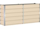 Vidaxl Fioriera Avorio 160 X 40 X 75 Cm Acciaio