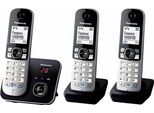 Trio dect schnurlostelefon mit anrufbeantworter schwarz/silber Panasonic KXTG6823FRB