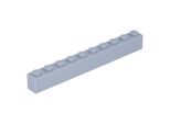 Lego® 100 Pezzi 6111 Mattoncini 1X10 Parte Mattoncini Base 100 Grigio Chiaro Bluastro