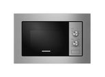 Heinner HMW-MDBI20MIX Microonde Da Incasso 20 L, 800 W, 5 Livelli, Scongelamento, Nero/Argento