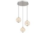 Globo Lighting HäNgeleuchte "Virina", Verchromt, Ø 41Cm H: 150Cm, 1 Stk., Leuchten, HäNgelampe Esszimmer-Leuchte Esstischleuchte Wohnzimmer, HäNgeleuchte