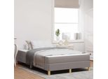Maison Exclusive - Letto Boxspring Con Materasso Taupe 120 X 200 Cm Tessuto