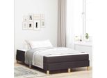 Maison Exclusive - Letto Boxspring Con Materasso Marrone Scuro 120 X 200 Cm Tessuto
