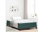 Maison Exclusive - Letto Boxspring Con Materasso Verde Scuro 120 X 190 Cm Tessuto