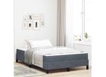 Maison Exclusive - Letto Boxspring Con Materasso Grigio Scuro 120 X 190 Cm Tessuto