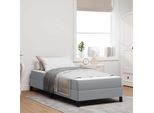 Maison Exclusive - Letto Boxspring Con Materasso Grigio Chiaro 90 X 190 Cm Tessuto