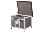 Vevor Casa Per Gatti Selvatici Per Più Gatti, Casa Per Gatti/Conigli In Legno Per Esterni Con Finestra, Tetto Aperto E Sportelli In Pvc, 61 X 53 X 46 Cm (L X L X A)
