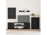 Maison Exclusive - Set Di Mobili Tv 4 Pezzi In Finitura Rovere Nero