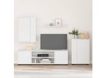Maison Exclusive - Mobile Tv Da Parete 4 Pezzi Bianco Materiale Ligneo