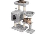 Famanu Katzenbaum mit Katzenhöhle - Plüsch Katzenmöbel für kleine Katzen