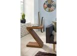 Wohnling Tavolino In Legno Massiccio Di Sheesham \"Z\" Cubo 44 X 30 X 59 Cm Con Ripiano; WL1.303