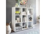 Libreria Di Design Zara A 9 Scomparti Bianca 108 X 104 X 29 Cm