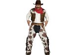 Cowboy Adventure Wild West Costume Carnival Outlaw Hero Retro Festival Sheriff Cowboy Hat Bandana Wilderness Look Western Legend Classic, Taglia: 48 - 50 (M) Colore: Brown