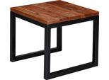 Tavolino 45X40X45 Cm In Sheesham Da Salotto In Legno Massiccio/Metallo | Wohnling
