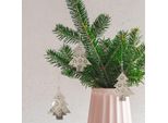 Set Di 3 Ciondoli Natalizi Decorazioni Natalizie In Metallo Decorazioni Per Albero Di Natale Argento