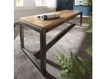 Sala Da Pranzo 120 X 46 X 45 Cm Legno Massiccio Mango / Metallo Panca In Legno Classica | Wohnling