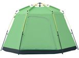 Outsunny Tenda Da Campeggio 6 Persone Tenda Famiglia Tenda A Cupola Similcuoio 2000Mm Verde