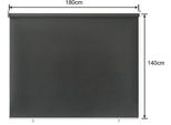 Einfeben Tenda Verticale 180 X 140 Cm Tenda Da Sole Per Balcone, Tenda Verticale Resistente Ai Raggi Uv, Protezione Dal Vento E Schermo Per La Privacy, In Metallo E Poliestere, Antracite