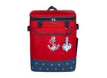 Anemoss Marine Collection Zaino Freddo Anchor, Borsa Isolata Per Il Trasporto Di Cibi Caldi E Freddi, Lunch Box Termico, Grande Borsa Frigo Per Esterni, Spiaggia, Picnic, Campeggio, 25L, Rosso