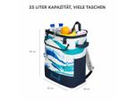 Zaino Refrigerante Anemoss Marine Collection Waves, Borsa Isolata Per Il Trasporto Di Cibi Caldi E Freddi, Lunch Box Termico, Grande Borsa Refrigerata Per Esterni, Spiaggia, Picnic, Campeggio, 25L
