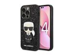 Karl Lagerfeld Klhcp14Lgfkpk Custodia Rigida Per Iphone 14Pro 6,1 Czarny/Nero Glitter Flakes Ikonik