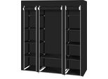 Armadio Fch Armadio In Tessuto Con Asta Appendiabiti, 150 X 45 X 175 Cm, Nero