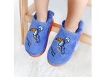 Milk&Moo Flying Toucan Pantofole Da Casa Per Bambini, Pantofole, 100% Cotone, Pantofole Da Bagno Con Suola Antiscivolo, Pantofole Da Interno, OEKO-TEX, Viola, Da 5-6 Anni