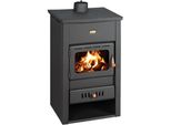 Stufa A Legna, Caminetto Policombustibile, Bruciatore A Legna, Piastra In Ghisa, 10 Kw, Prity K2CP